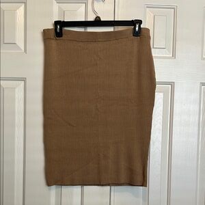 Tan Ribbed Skirt